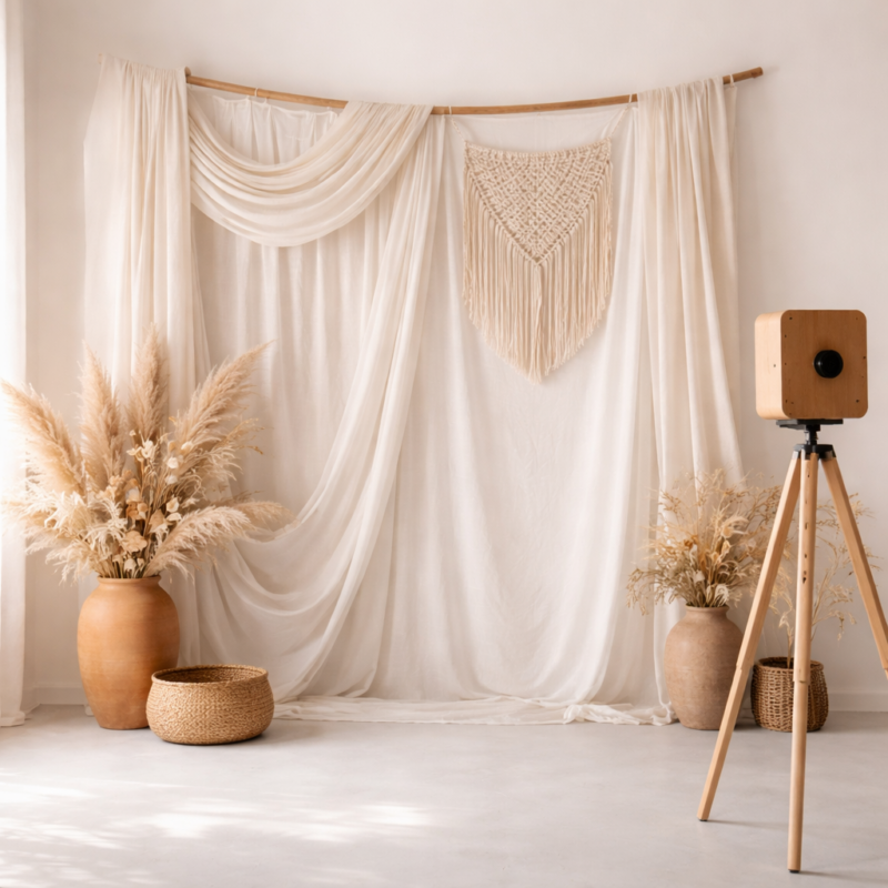 Décor bohème location photobooth dordogne