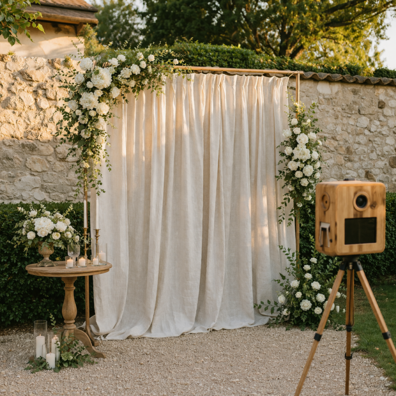 Décor élégant et chic location photobooth dordogne