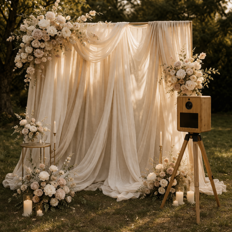 Décor romantique location photobooth dordogne